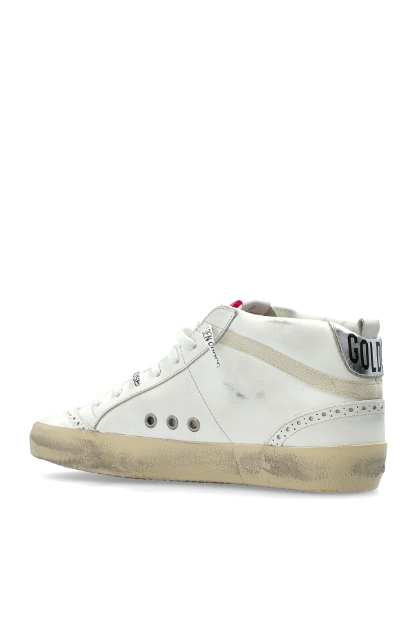 GOLDEN GOOSE Mid Star distressed suede-trimmed crystal